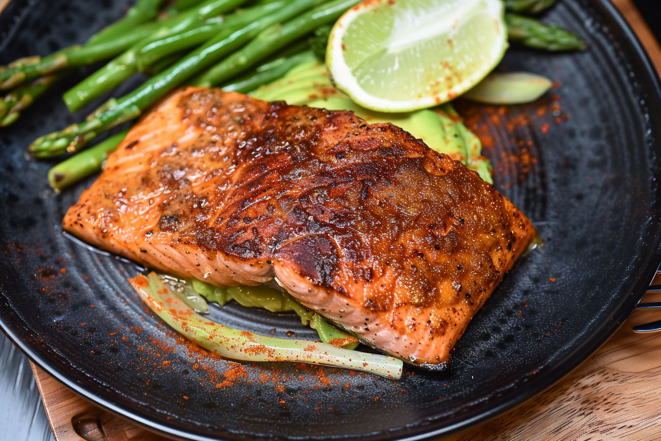 Blackened Salmon with Avocado Cream