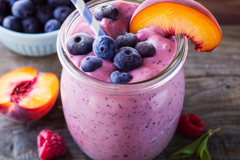 Blueberry Peach Smothie