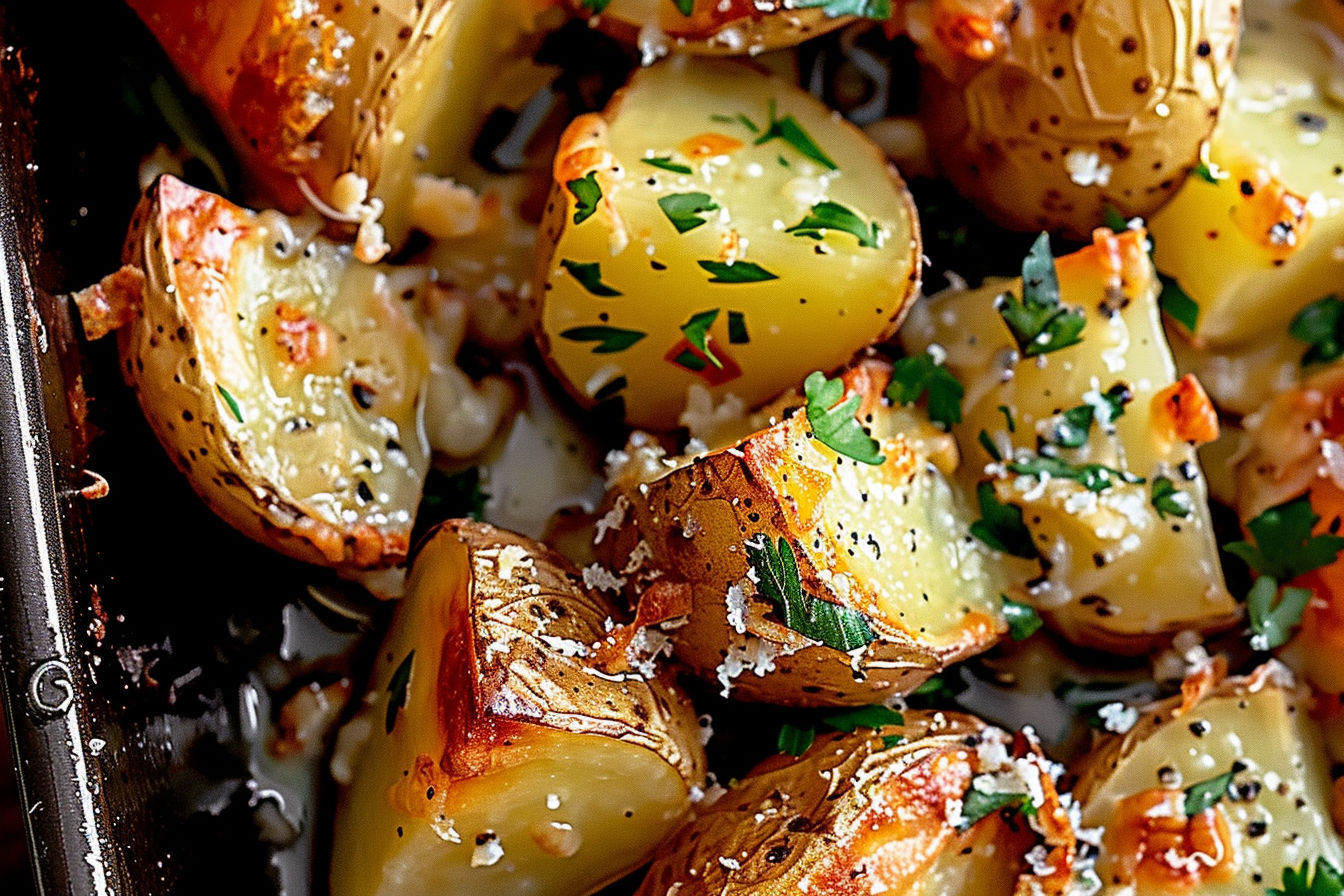 Browned Butter Roasted Potatoes with Parmesan