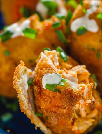 Buffalo Chicken & Ranch Potato Croquettes