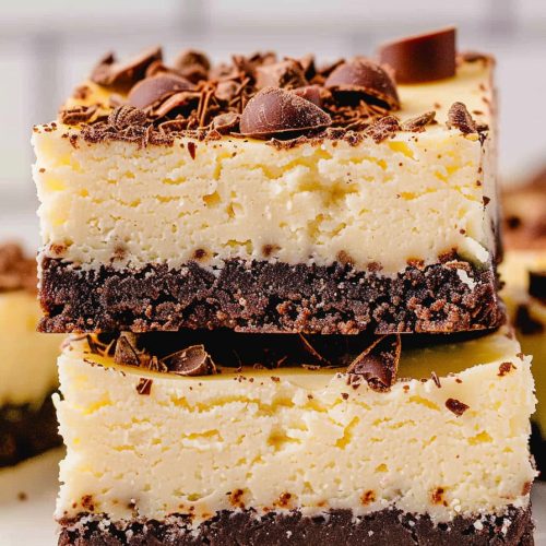 Cheesecake Squares with Chocolate Nut Crust