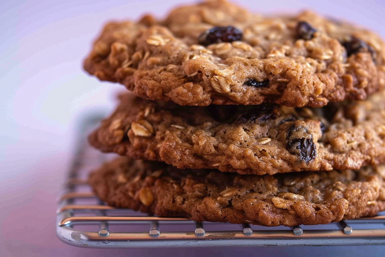 Chewy Oatmeal Raisin Cookies