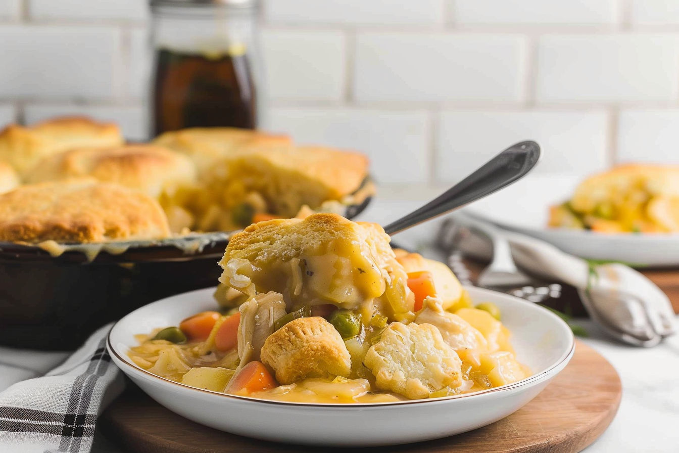 Chicken Pot Pie with Biscuits