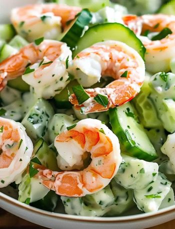 Creamy Cucumber Shrimp Salad