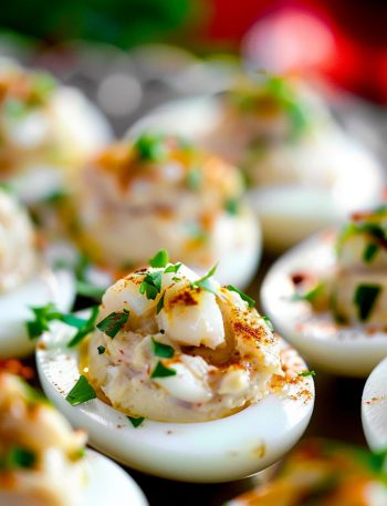 Creole Crab-Stuffed Deviled Eggs