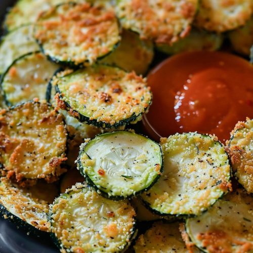Crispy Oven Fried Zucchini Chips