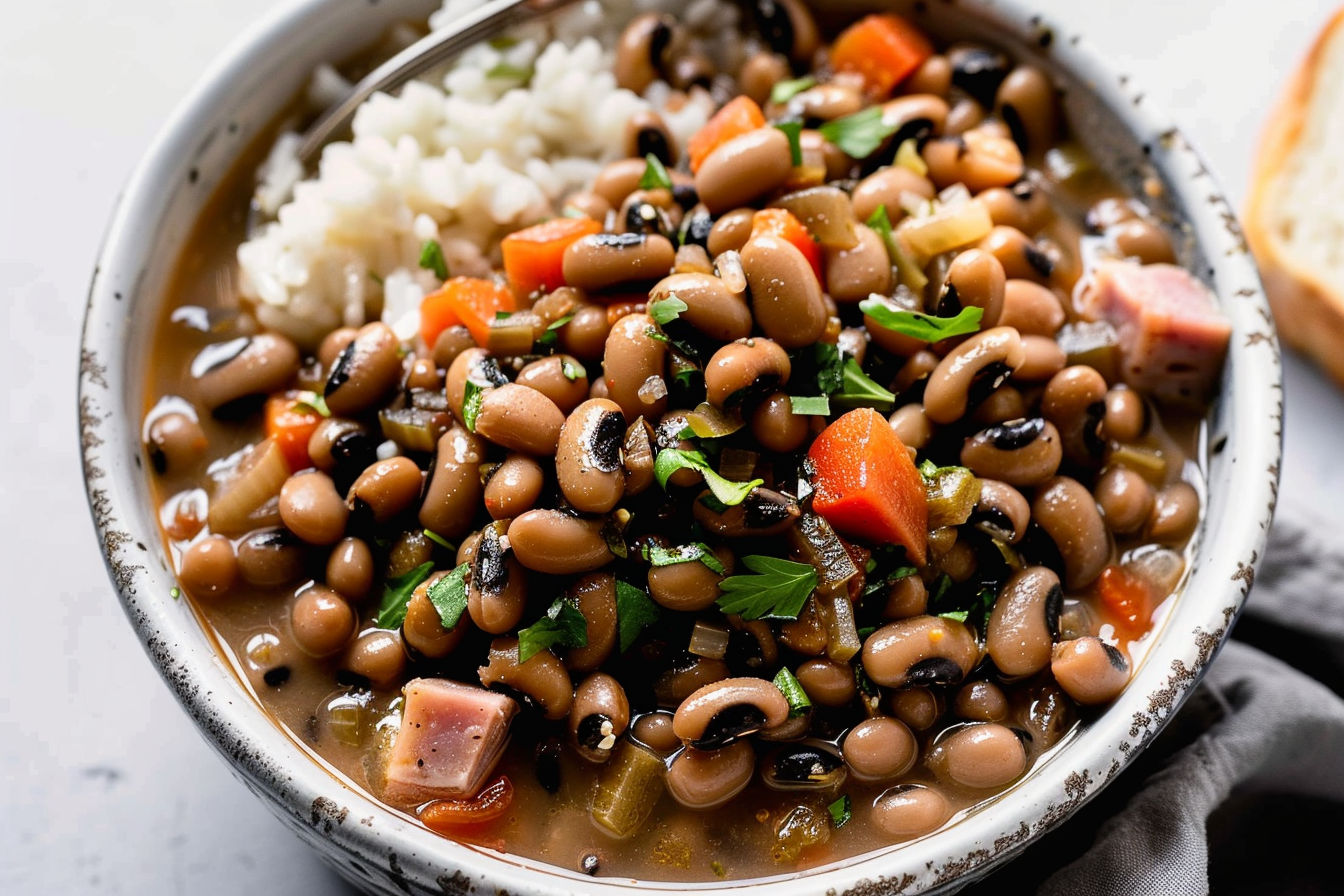 Crockpot Black Eyed Peas with Ham