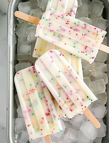 Funfetti Cake Batter Popsicles