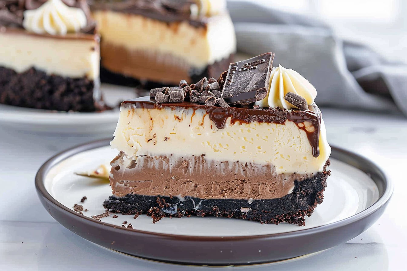 Layered Chocolate Cheesecake