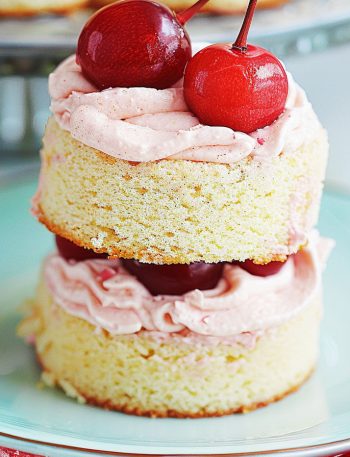 Mini Cherry Almond Cake