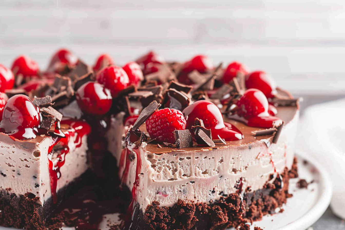 No-Bake Black Forest Cheesecake