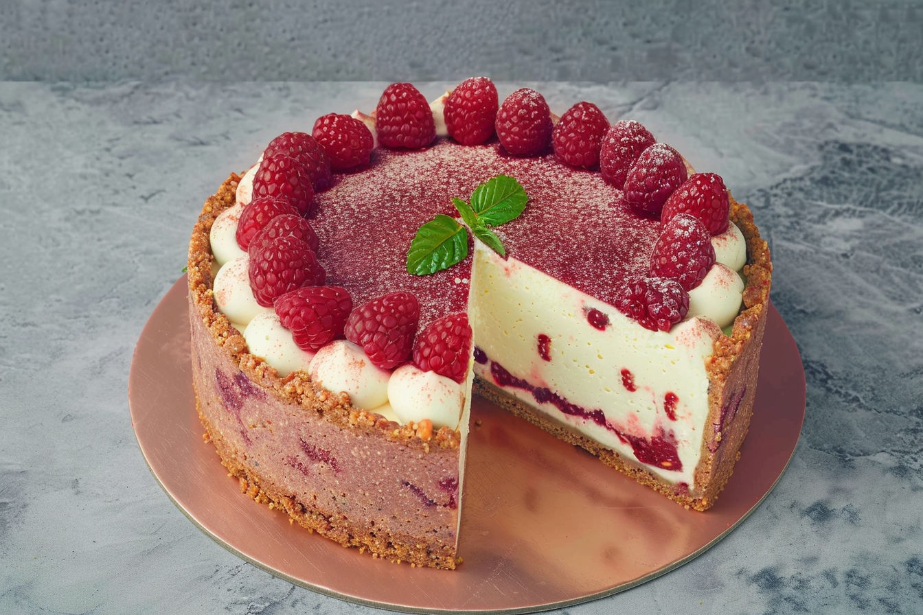 No Bake Raspberry Cheesecake