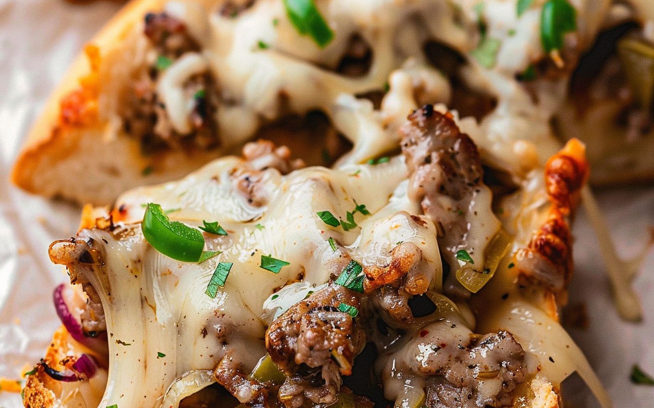 Philly Cheesesteak Cheesy Bread