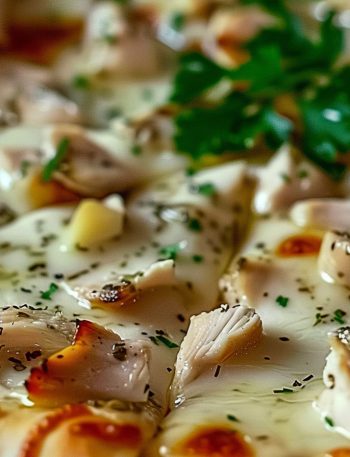 Roasted Garlic White Chicken Pizza