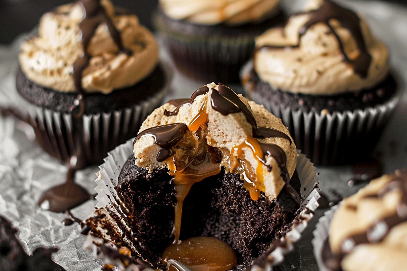 Salted Caramel Chocolate Cupcakes