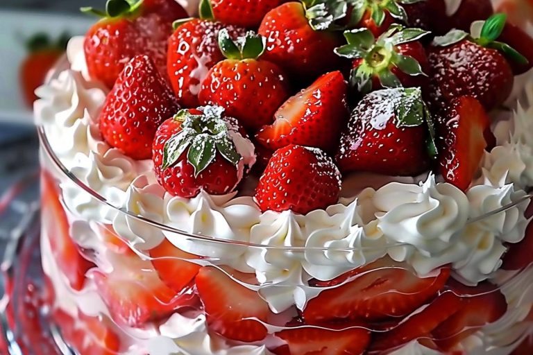 Southern Strawberry Punch Bowl Cake