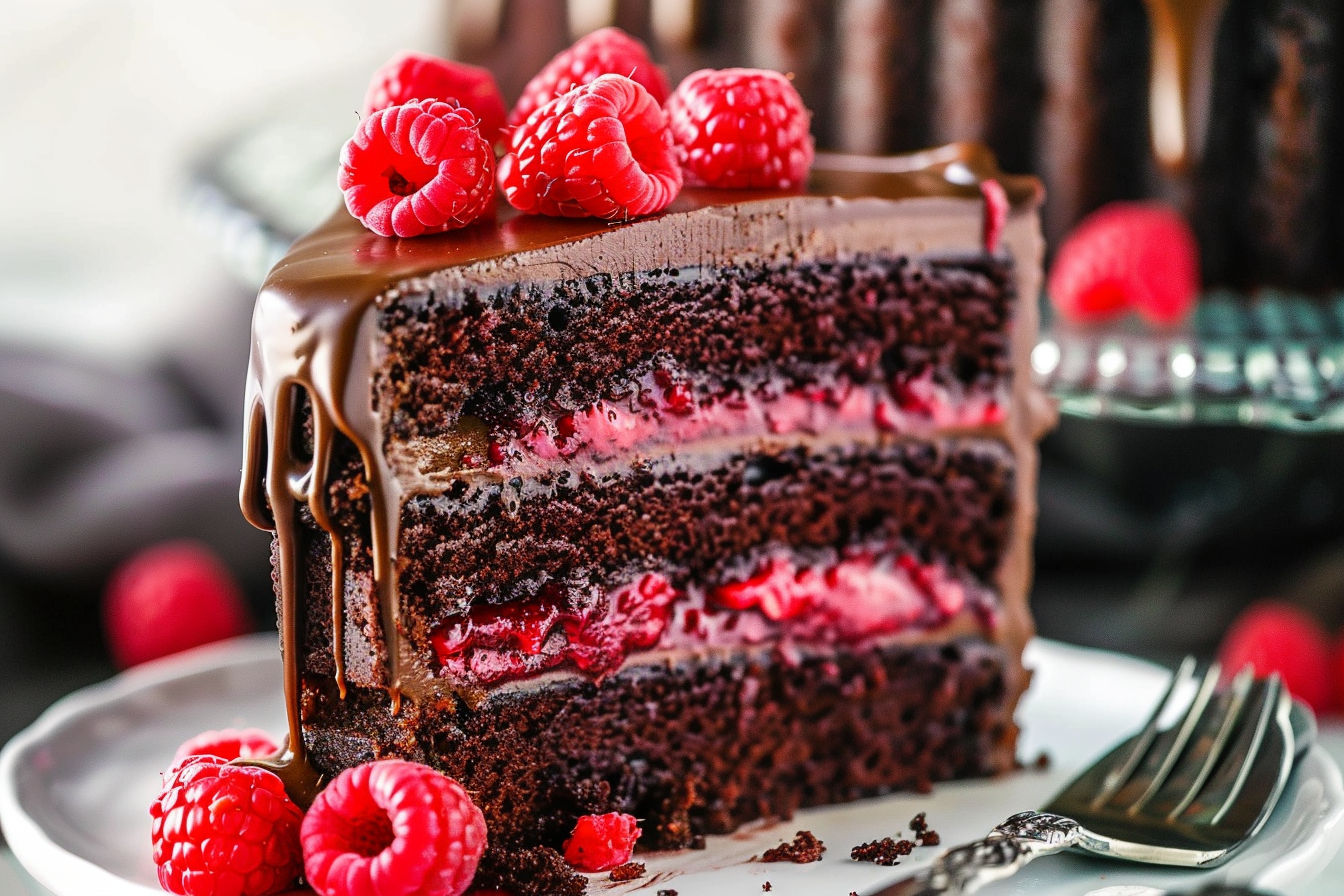 Chocolate Raspberry Layer Cake