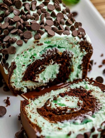 Mint Chip Cake Roll