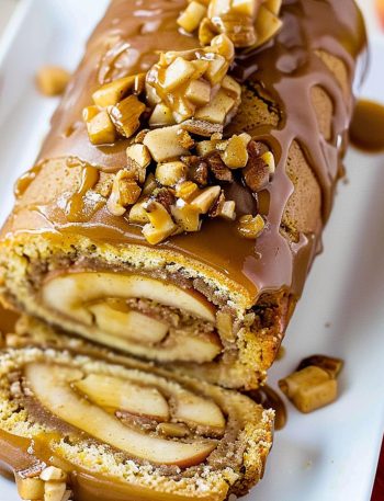 Spiced Caramel Apple Cake Roll