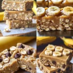 Delicious Banana Peanut Butter Oat Bars in a small bowl