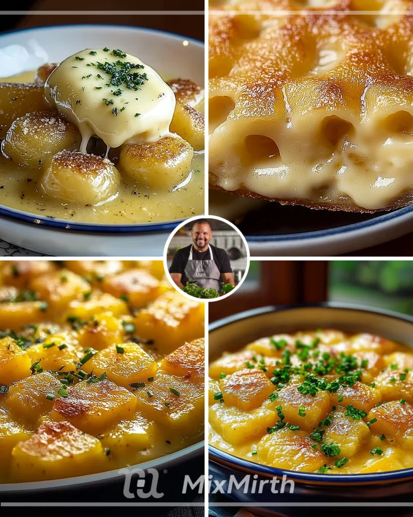 Slow cooker cheesy potatoes recipe with melted cheese and savory flavors