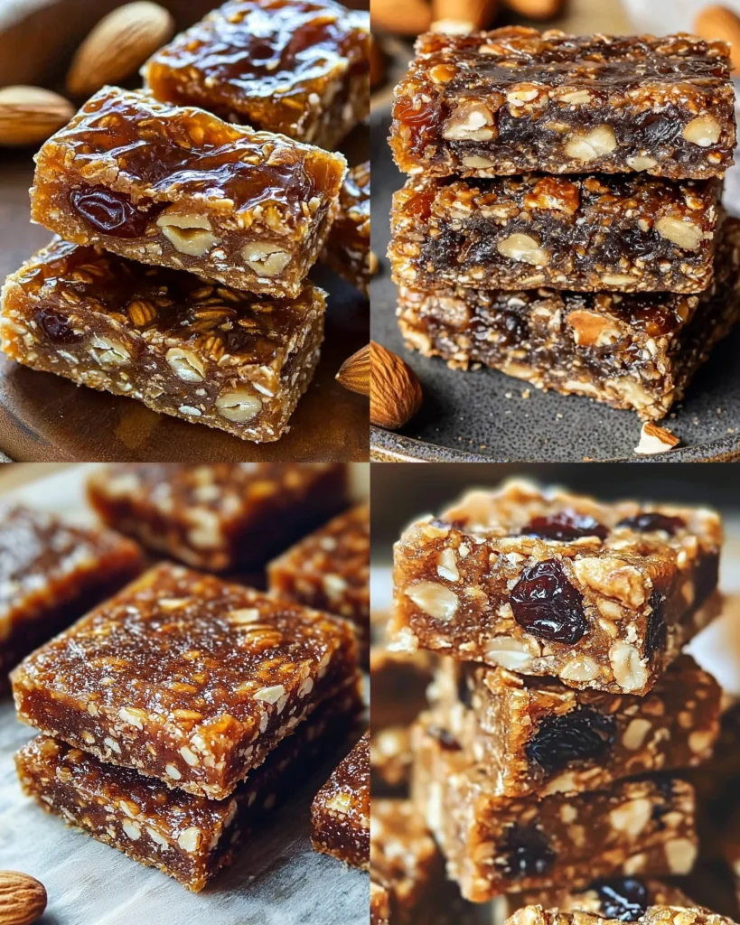 Chewy and Nutritious Date and Walnut Snack Bars for a healthy snack option