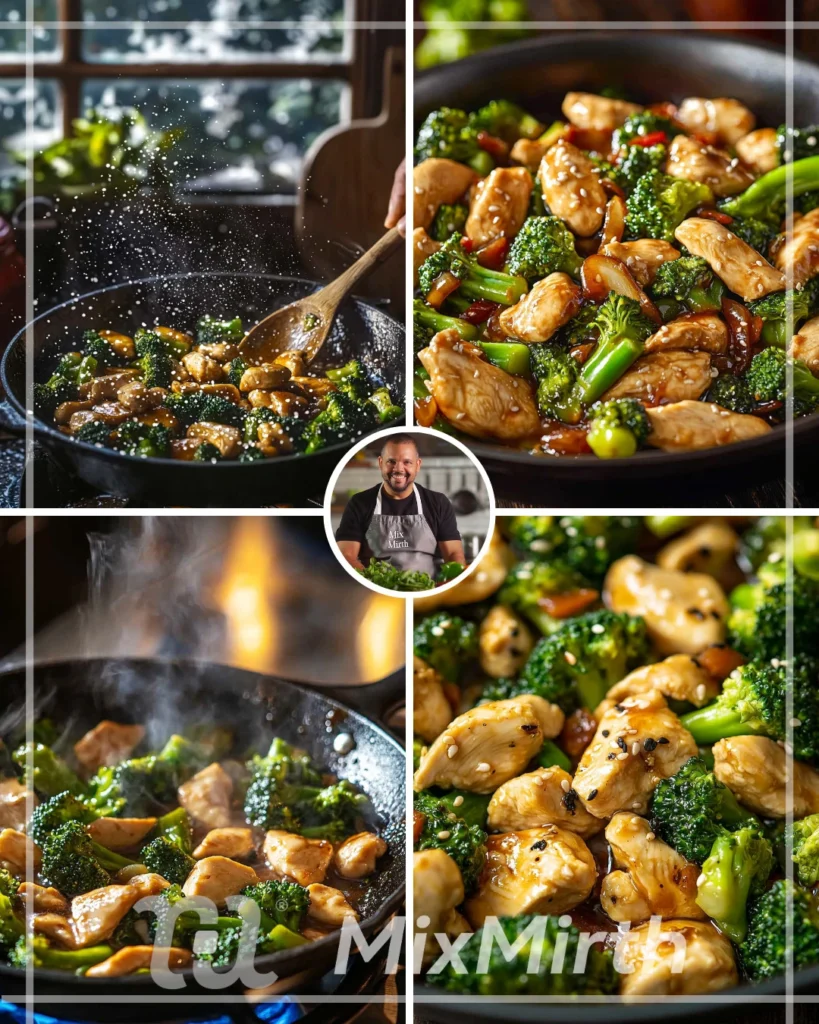 Plate of Chicken Broccoli Stir Fry with vibrant vegetables