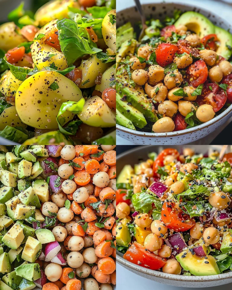 Chickpea and Avocado Salad with fresh ingredients