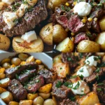 Crockpot Loaded Steak and Potato Bake