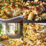 Garlic Parmesan Chicken Pasta Bake