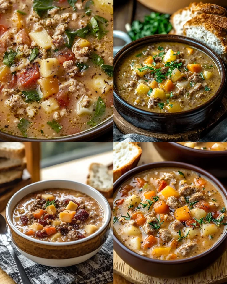 A bowl of delicious gourmet soup garnished with fresh herbs.