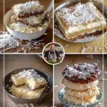 Homemade Bounty Bars with chocolate and coconut filling