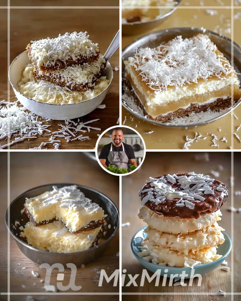 Homemade Bounty Bars with chocolate and coconut filling