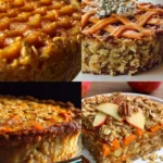 Healthy Oatmeal Carrot Apple Pie with no flour or sugar, perfect for dessert