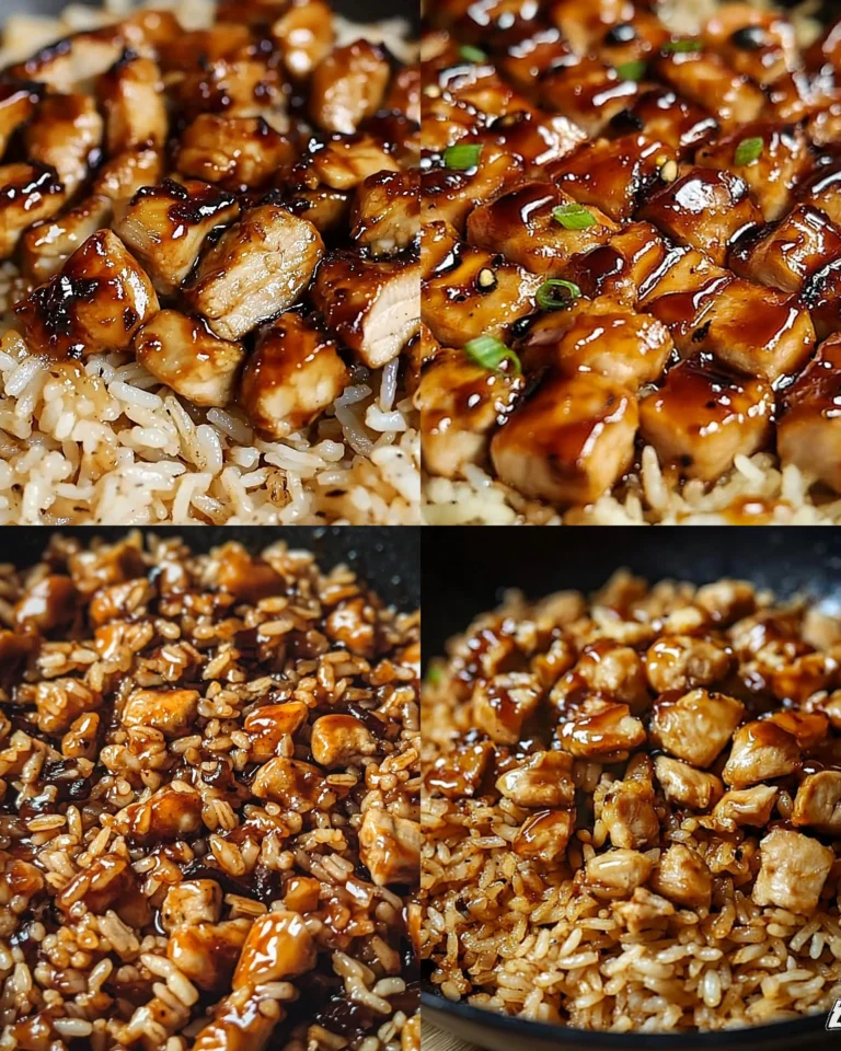 One-Pan Bold Honey BBQ Chicken Rice served with vibrant vegetables