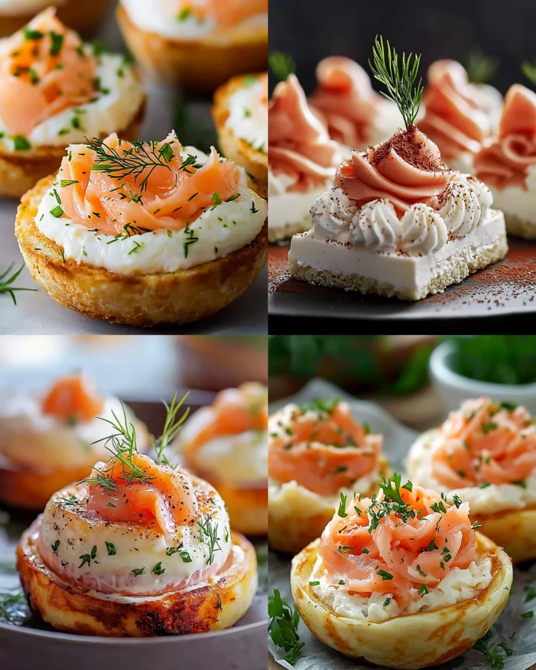 Stuffed eggs with salmon mousse appetizer on a plate