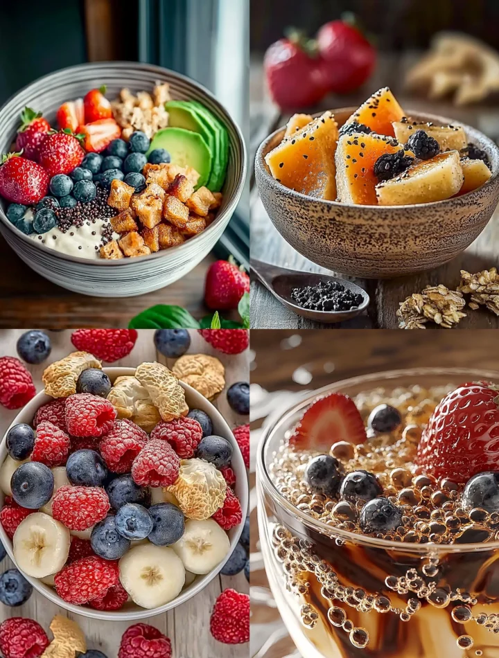 Delicious and healthy slimming bowl filled with fresh ingredients