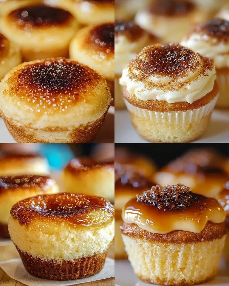Vanilla Bean Crème Brûlée Cheesecake Cupcakes