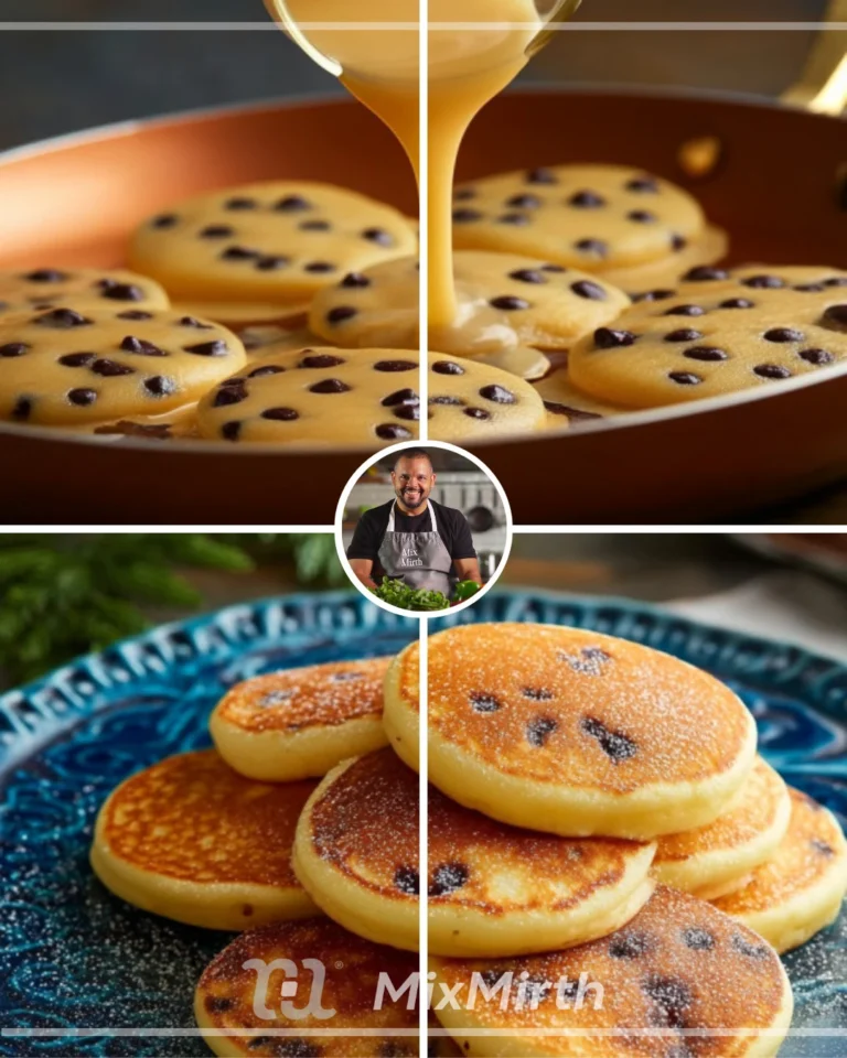 Delicious yogurt and chocolate chip crepes topped with fresh fruits