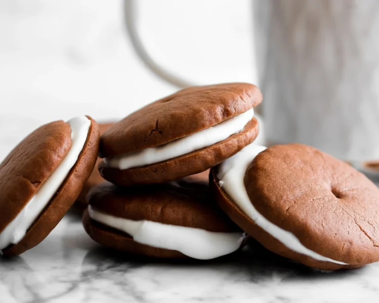 Three ingredient peppermint cloud cookies with crushed candy canes on top.