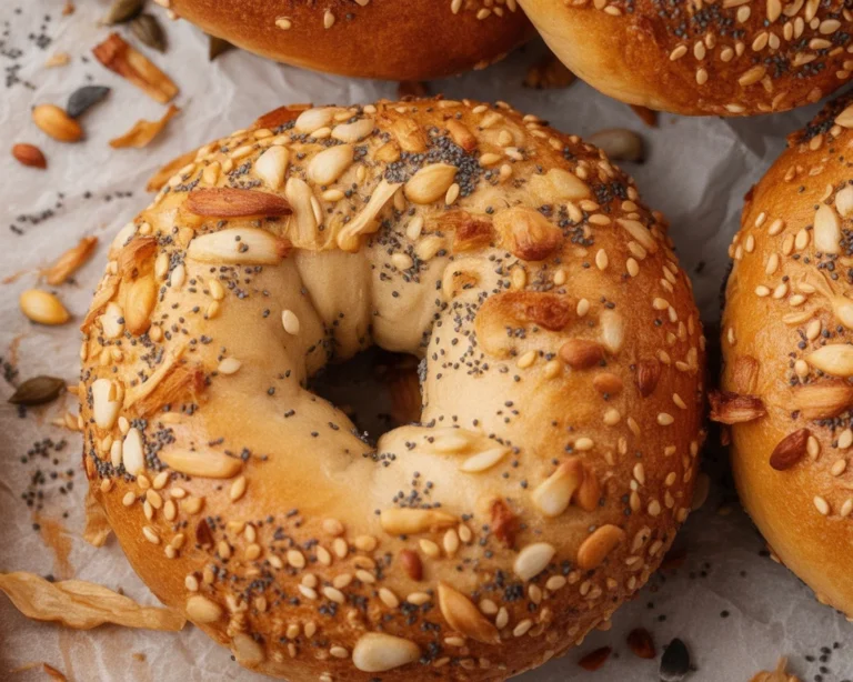 Homemade high protein bagels with cottage cheese and Greek yogurt for a nutritious snack.