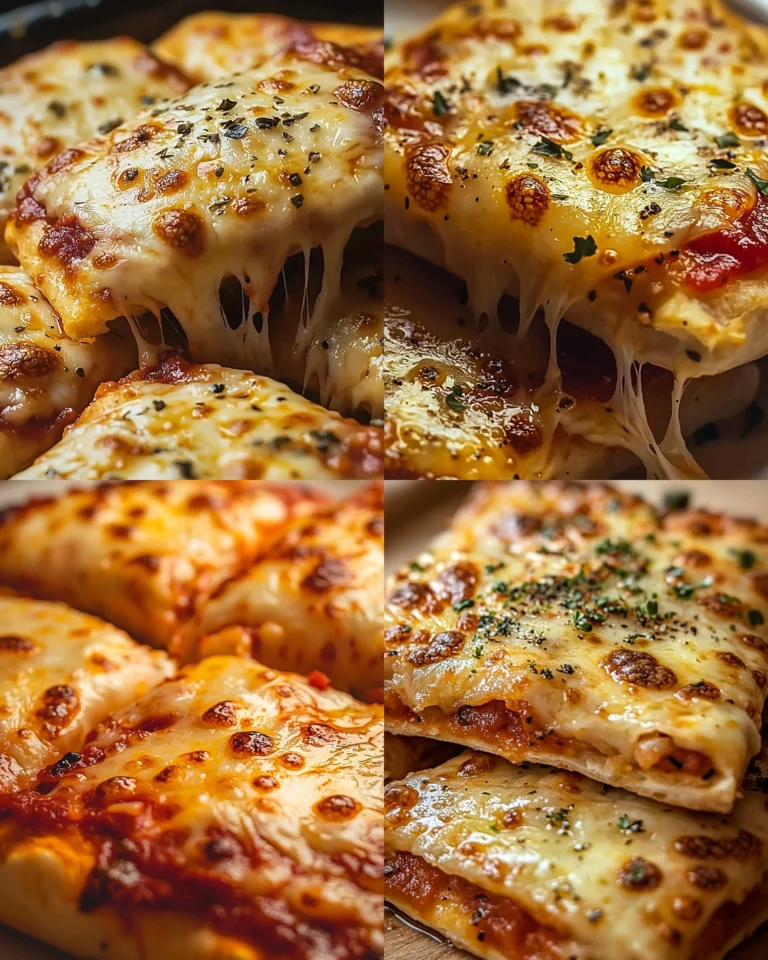 Homemade easy cheesy pizza pockets fresh out of the oven