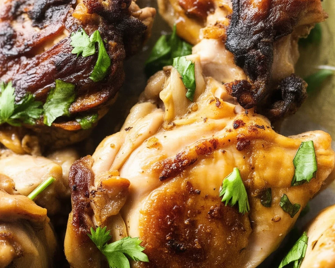 Grilled Pulehu chicken thighs marinated in soy sauce and garlic, served in Hawaii style.