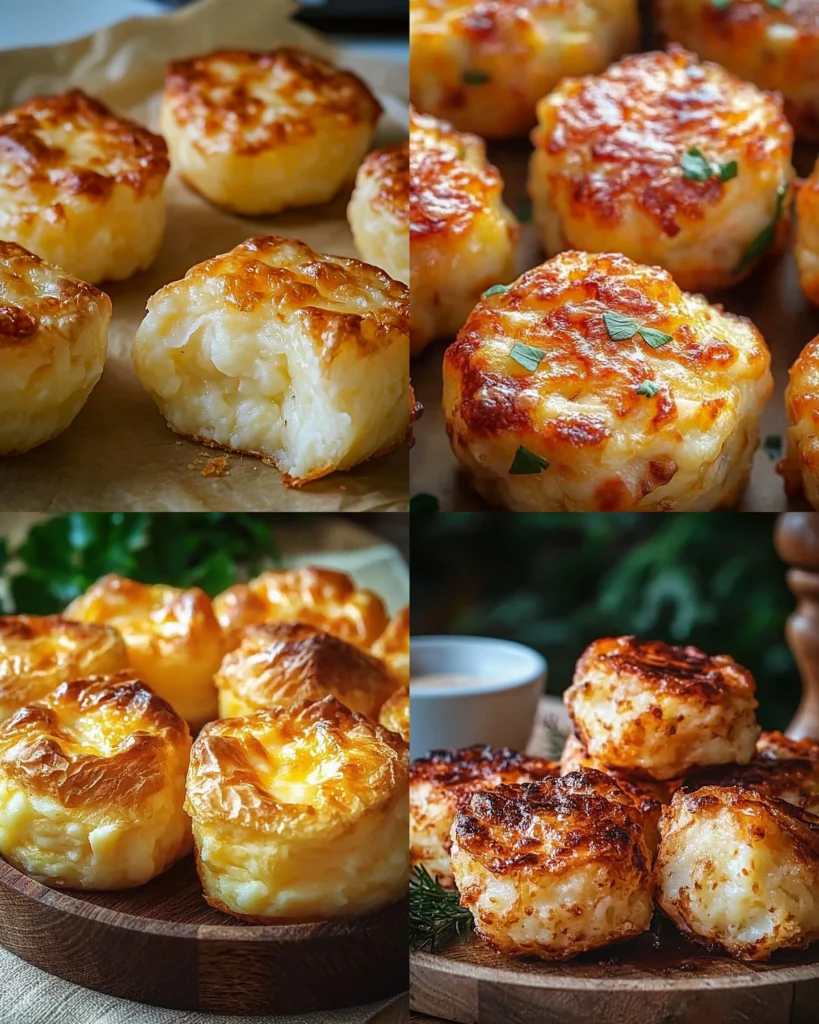 Delicious leftover mashed potato cheese puffs ready to be enjoyed