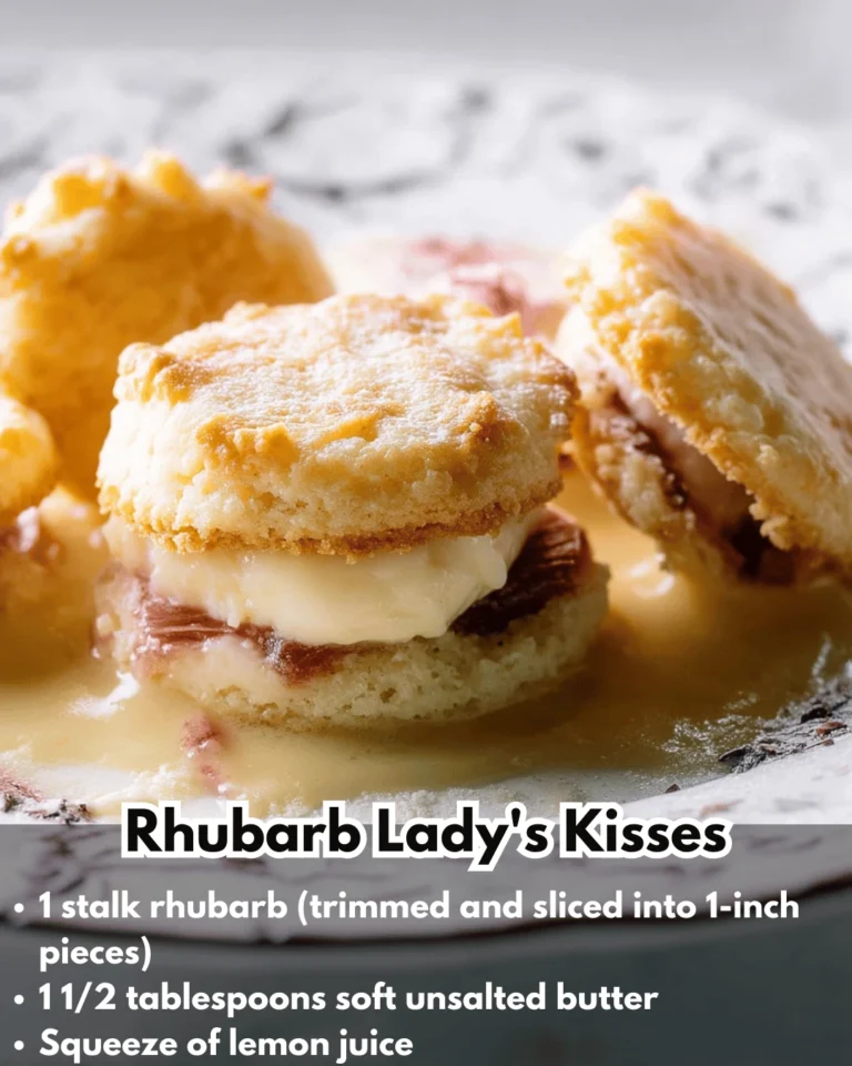 Delicious Rhubarb Lady's Kisses cookies arranged on a plate.