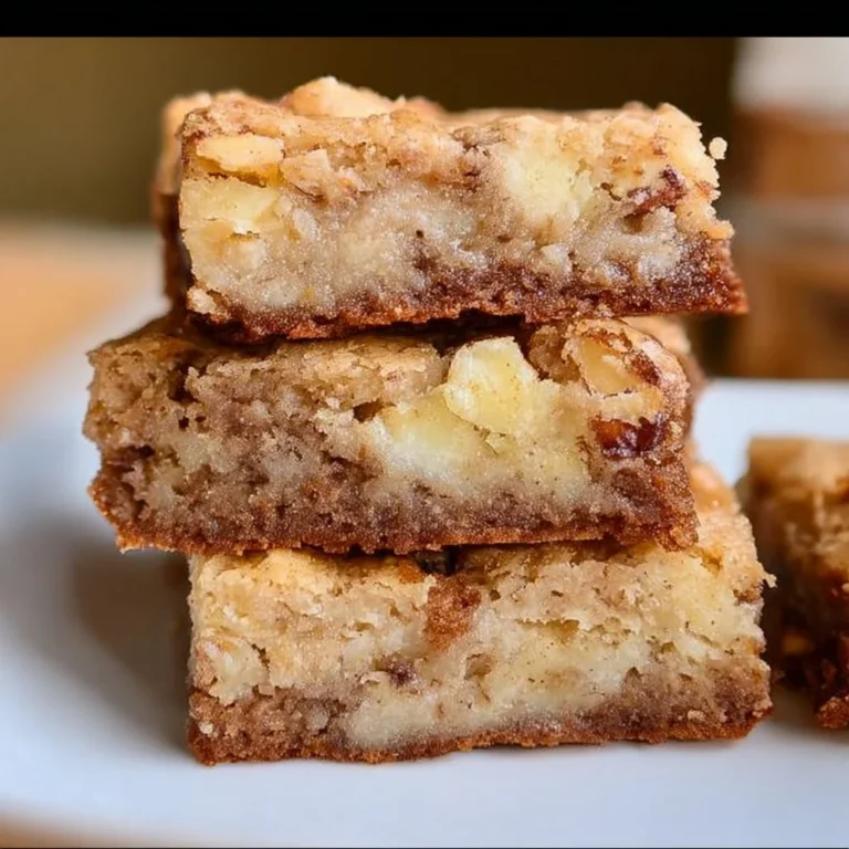 Delicious apple brownies with chocolate and apples, perfect for dessert.