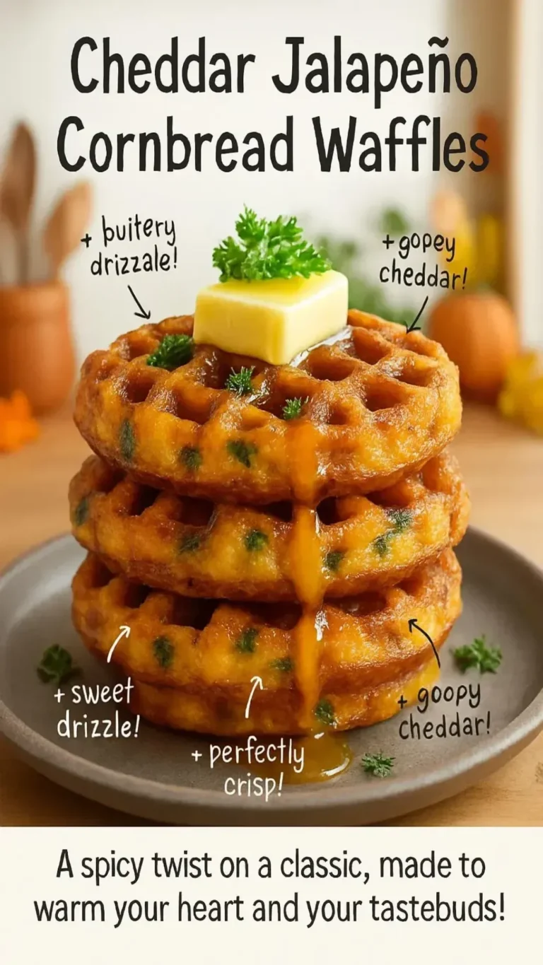 Cheddar Jalapeño Cornbread Waffles served with toppings