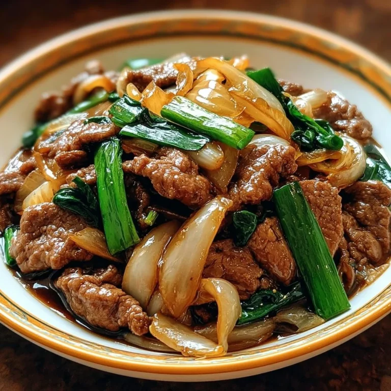 Chinese beef and onion stir fry, quick and easy recipe for dinner
