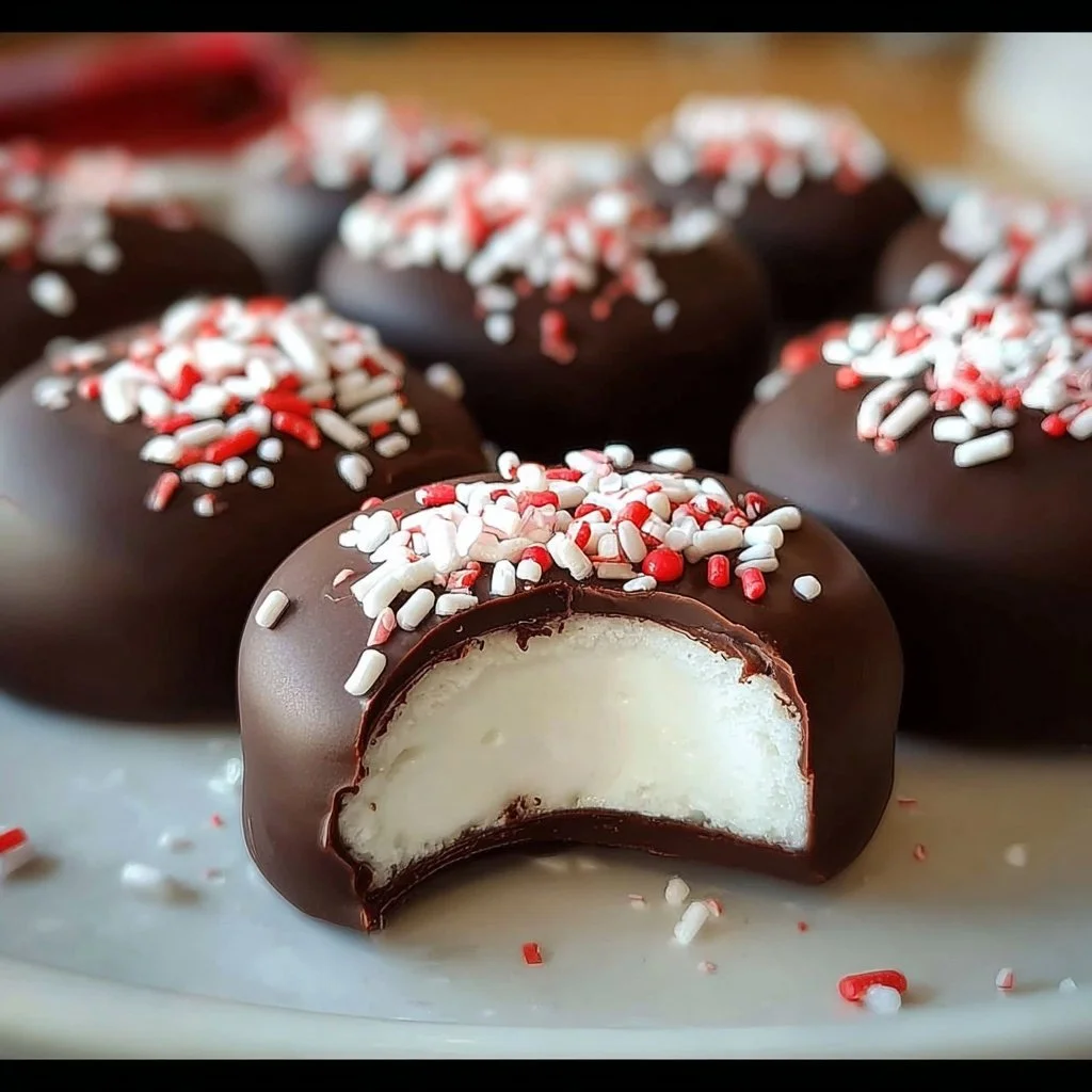 Homemade peppermint patties made with 5 simple ingredients