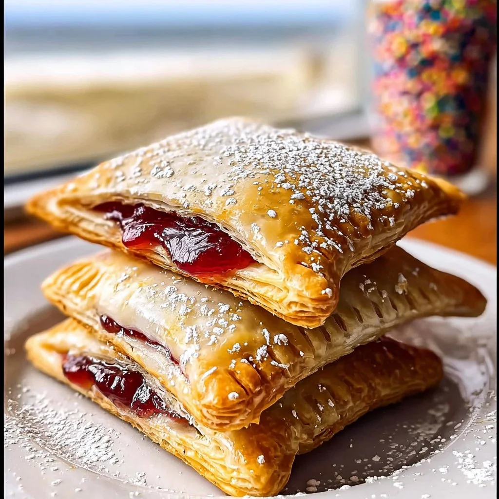 Homemade Protein Pop Tarts with colorful icing and sprinkles